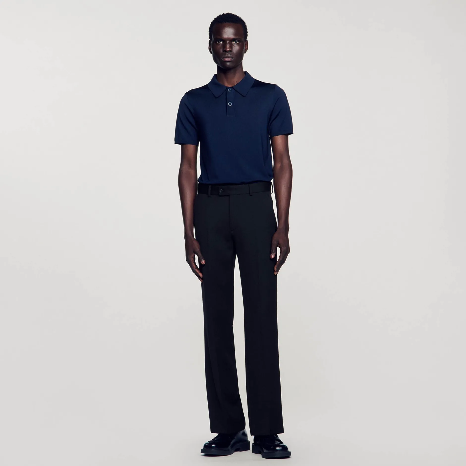 Homme SANDRO Pantalon En Laine Mélangée
