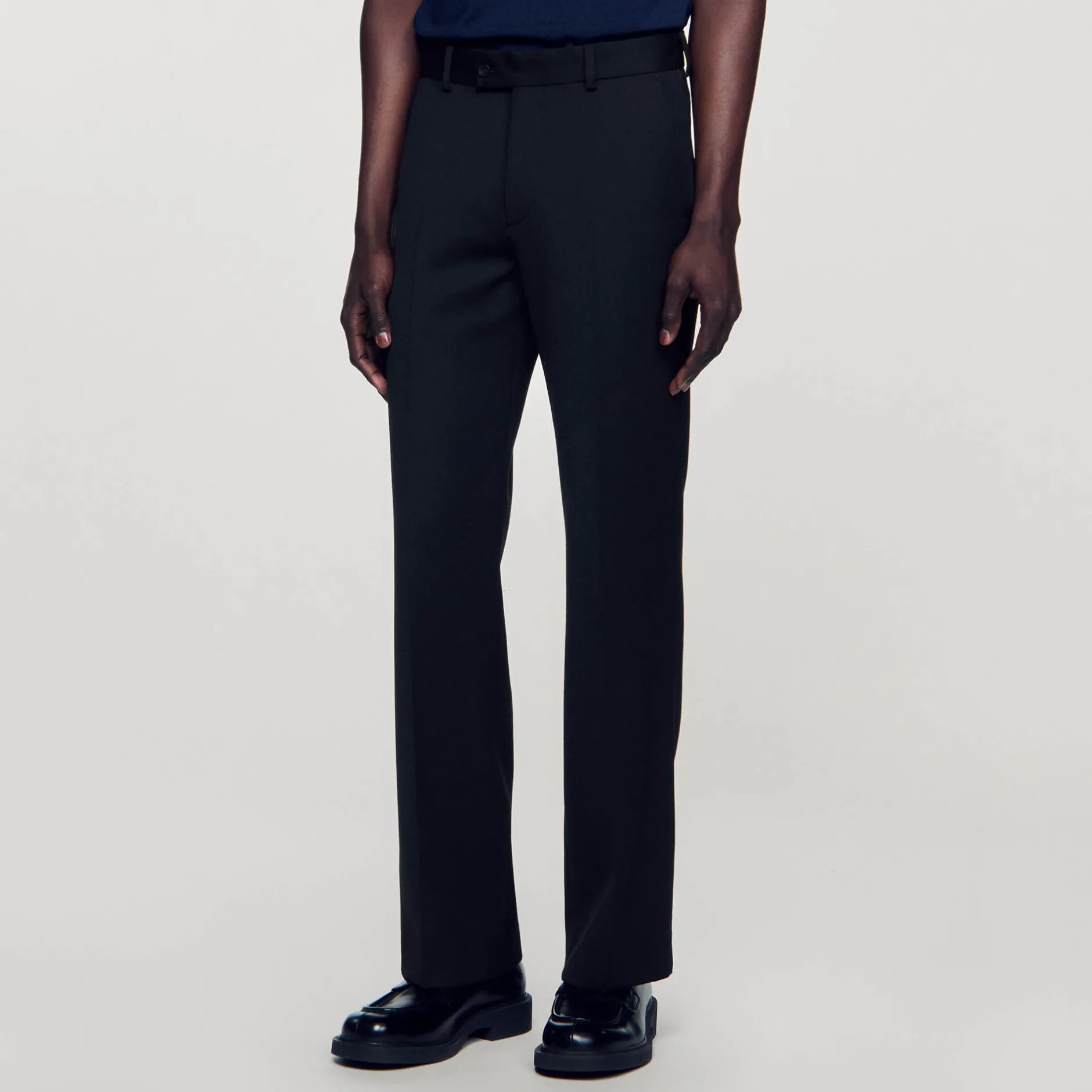 Homme SANDRO Pantalon En Laine Mélangée