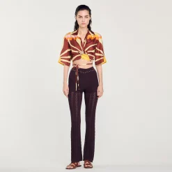 Femme SANDRO Pantalon En Maille