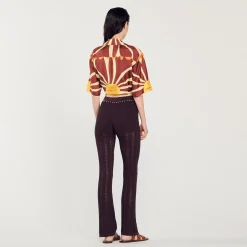 Femme SANDRO Pantalon En Maille
