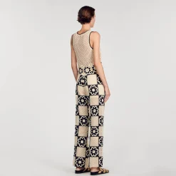 Femme SANDRO Pantalon En Maille Crochet