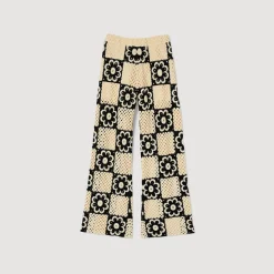 Femme SANDRO Pantalon En Maille Crochet