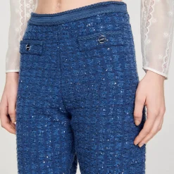 Femme SANDRO Pantalon En Maille Fantaisie