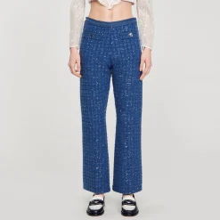 Femme SANDRO Pantalon En Maille Fantaisie