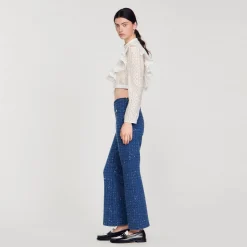 Femme SANDRO Pantalon En Maille Fantaisie