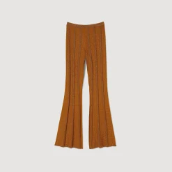 Femme SANDRO Pantalon En Maille Métallisée
