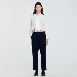 Femme SANDRO Pantalon En Matière Technique