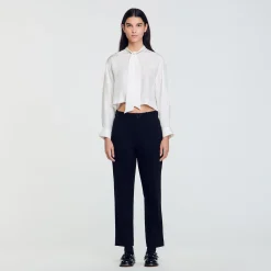Femme SANDRO Pantalon En Matière Technique