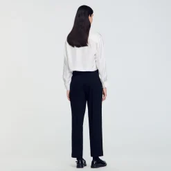 Femme SANDRO Pantalon En Matière Technique