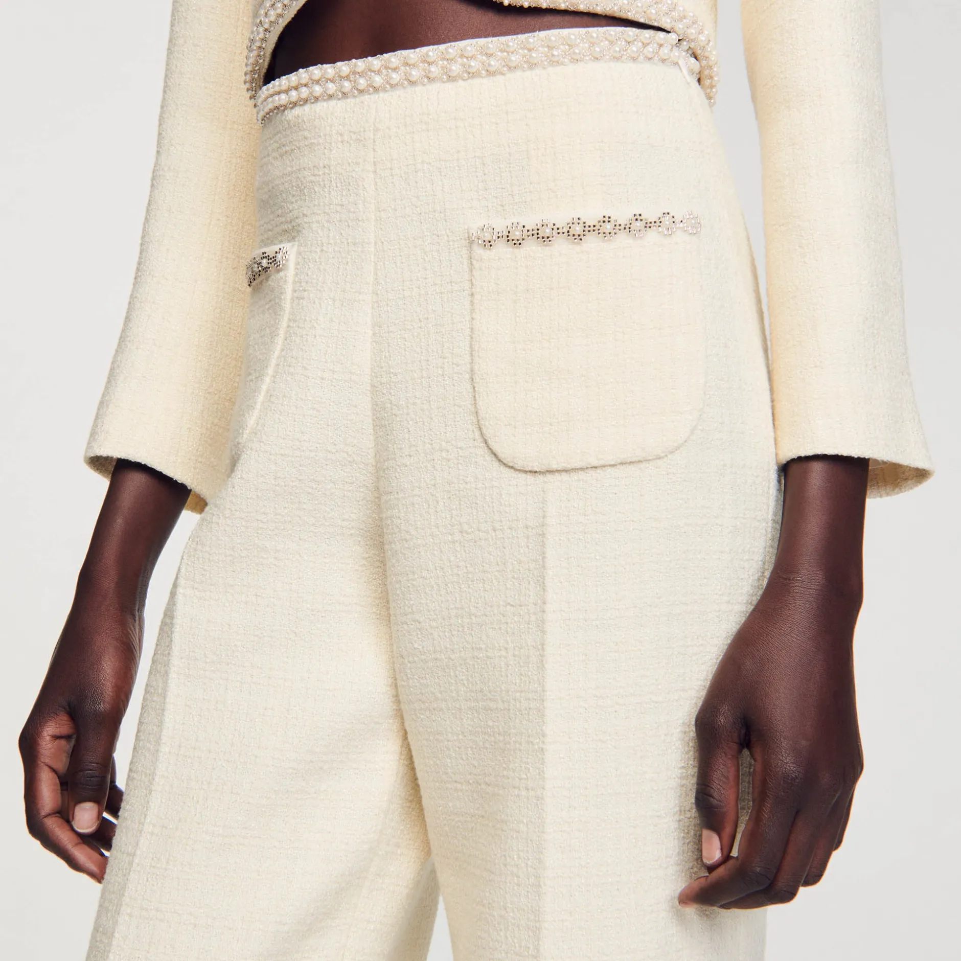 Femme SANDRO Pantalon En Tweed