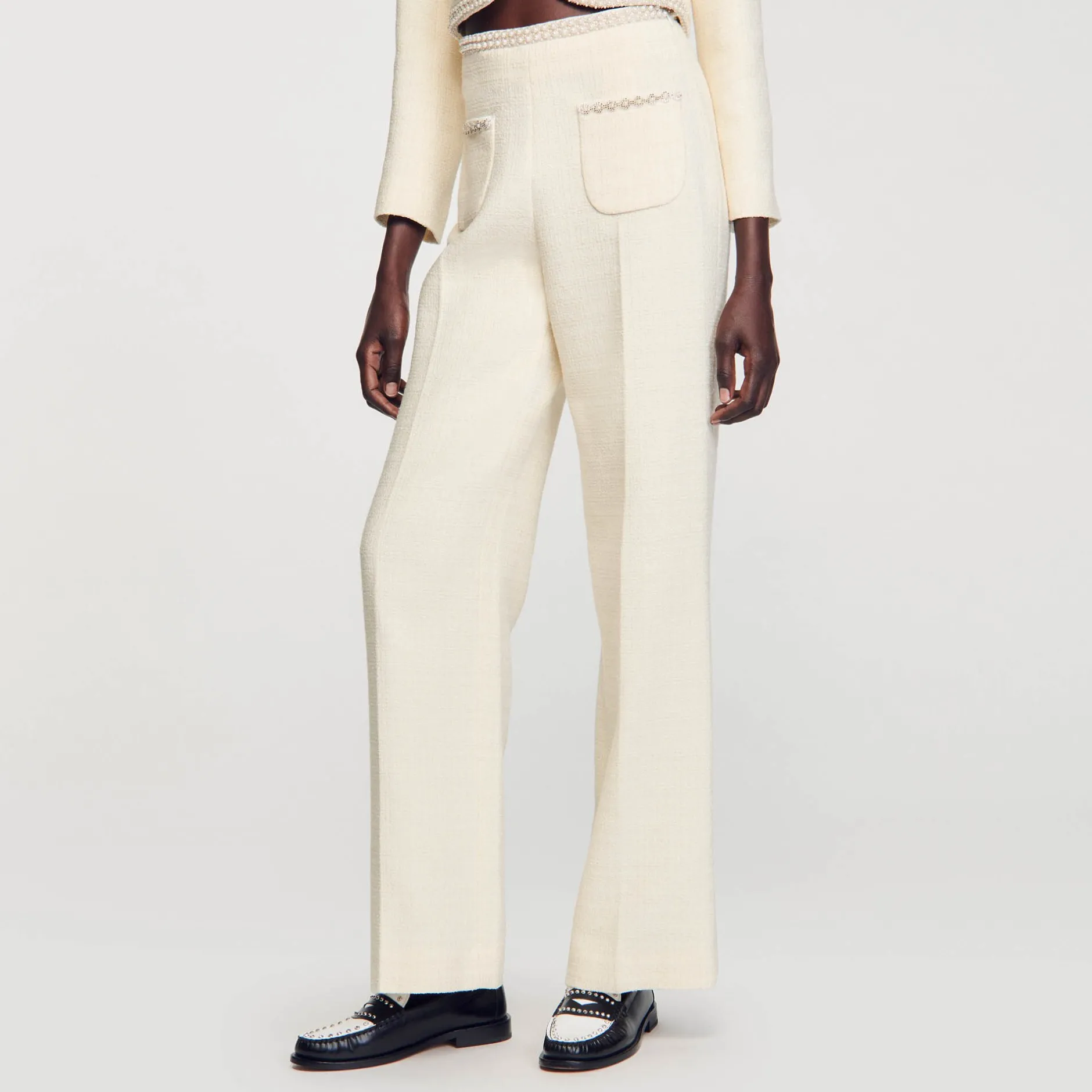 Femme SANDRO Pantalon En Tweed