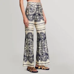 Femme SANDRO Pantalon Fluide Imprimé