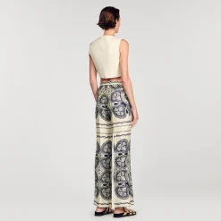 Femme SANDRO Pantalon Fluide Imprimé