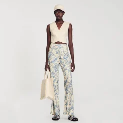 Femme SANDRO Pantalon Fluide Imprimé