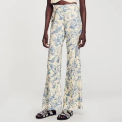 Femme SANDRO Pantalon Fluide Imprimé