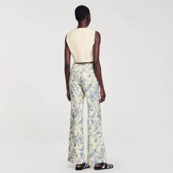 Femme SANDRO Pantalon Fluide Imprimé