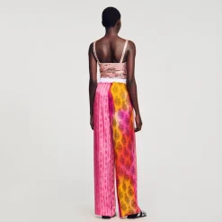 Femme SANDRO Pantalon Fluide Imprimé