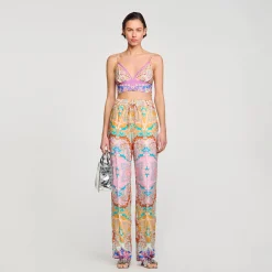 Femme SANDRO Pantalon Fluide Imprimé