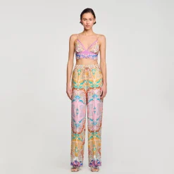 Femme SANDRO Pantalon Fluide Imprimé