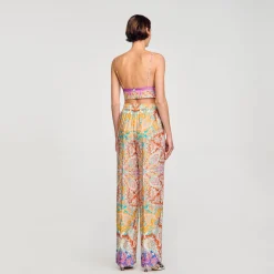 Femme SANDRO Pantalon Fluide Imprimé