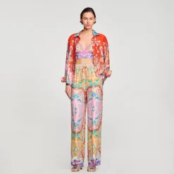 Femme SANDRO Pantalon Fluide Imprimé