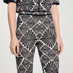 Femme SANDRO Pantalon Jacquard Fleur