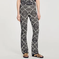Femme SANDRO Pantalon Jacquard Fleur