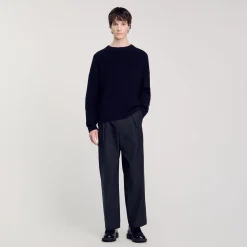 Homme SANDRO Pantalon Large à Plis