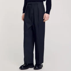Homme SANDRO Pantalon Large à Plis
