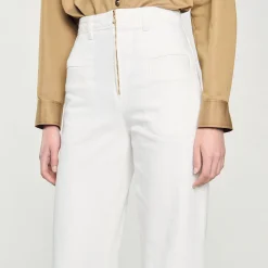 Femme SANDRO Pantalon Large En Toile