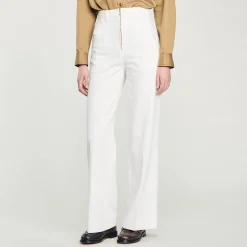 Femme SANDRO Pantalon Large En Toile