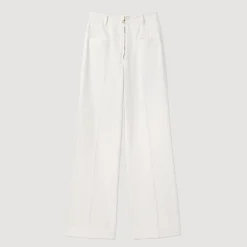 Femme SANDRO Pantalon Large En Toile