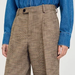 Femme SANDRO Pantalon Motif Pied De Poule