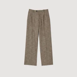 Femme SANDRO Pantalon Motif Pied De Poule