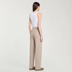 Femme SANDRO Pantalon Strassé En Maille