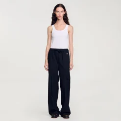 Femme SANDRO Pantalon Taille élastiquée
