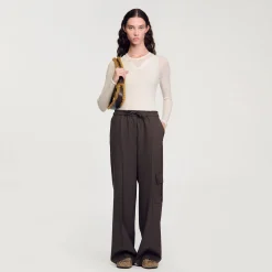 Femme SANDRO Pantalon Taille élastiquée