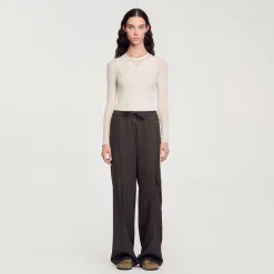 Femme SANDRO Pantalon Taille élastiquée