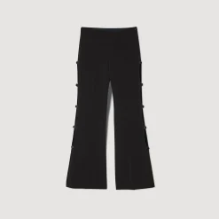 Femme SANDRO Pantalon évasé Ajouré Sur Les Côtés