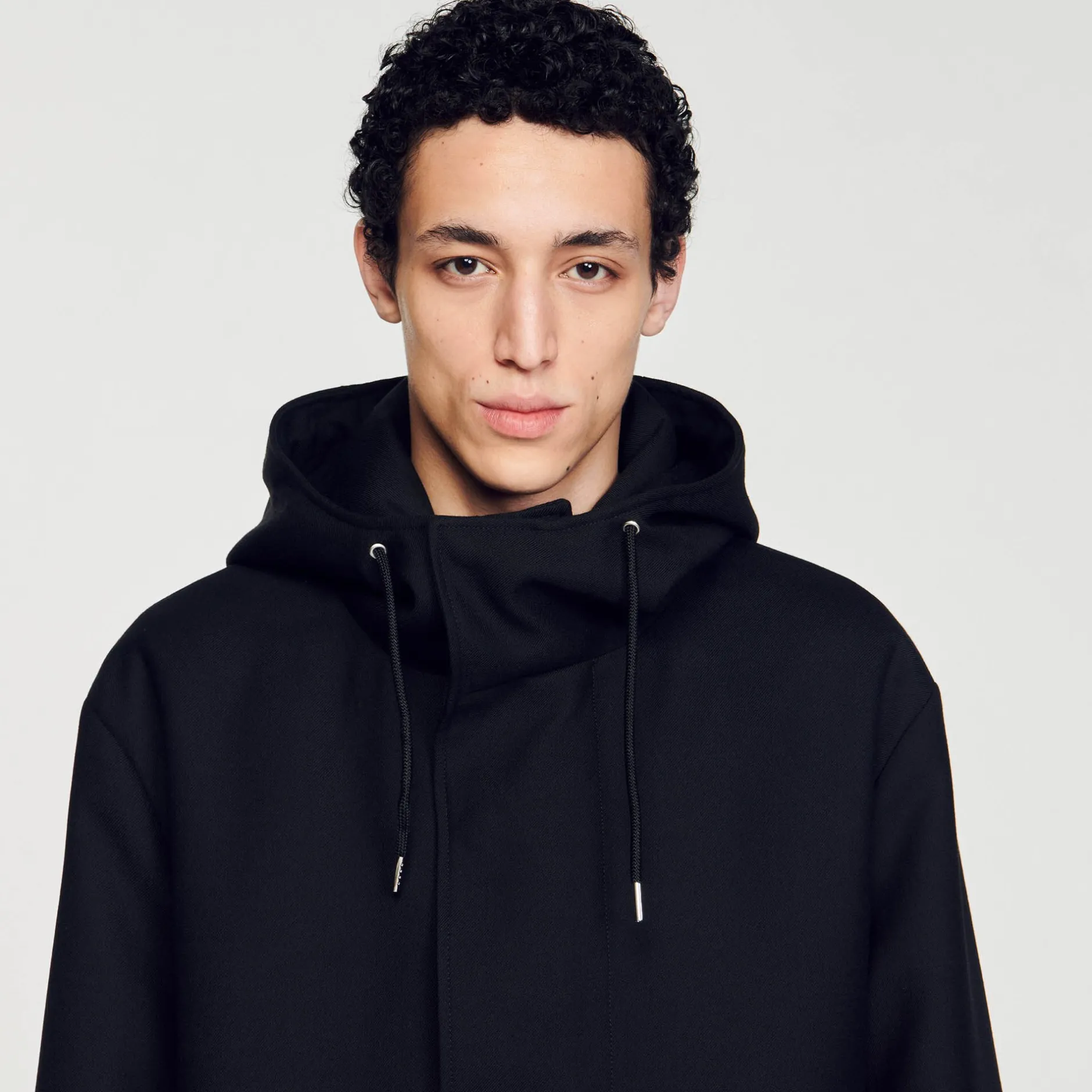 Homme SANDRO Parka Oversize En Tissu Technique