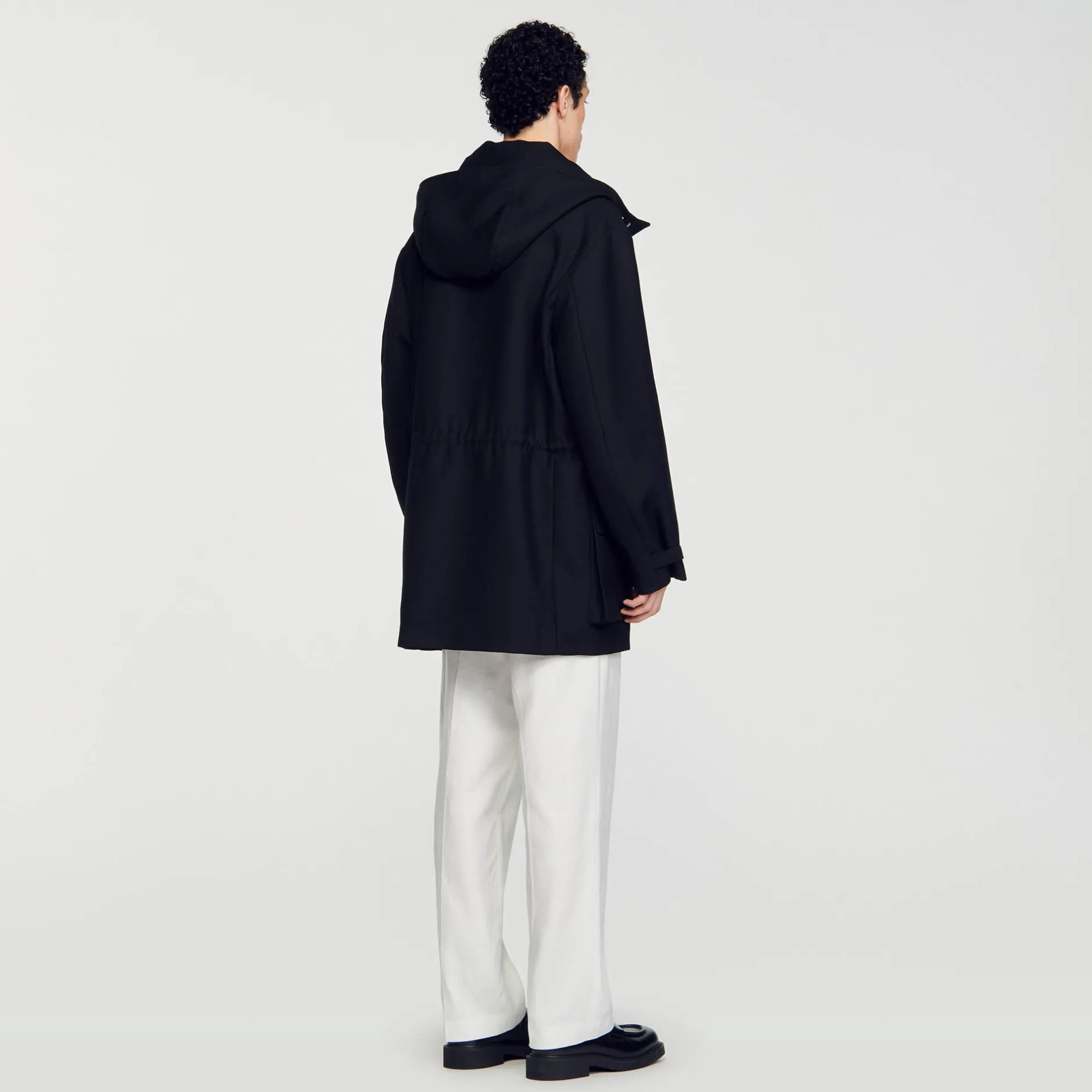 Homme SANDRO Parka Oversize En Tissu Technique