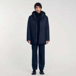 Homme SANDRO Parka Zippée à Capuche