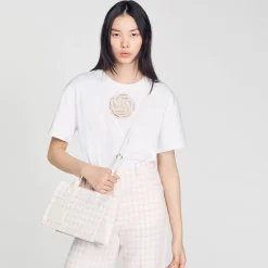 Femme SANDRO Petit Cabas Kasbah En Tweed