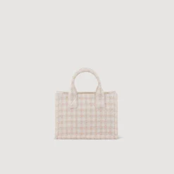 Femme SANDRO Petit Cabas Kasbah En Tweed