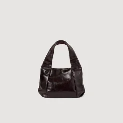 Femme SANDRO Petit Sac En Cuir Brillant