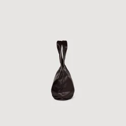Femme SANDRO Petit Sac En Cuir Brillant