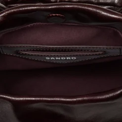 Femme SANDRO Petit Sac En Cuir Brillant