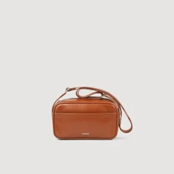 Homme SANDRO Petit Sac En Cuir Lisse