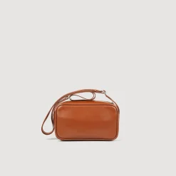 Homme SANDRO Petit Sac En Cuir Lisse