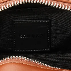 Homme SANDRO Petit Sac En Cuir Lisse